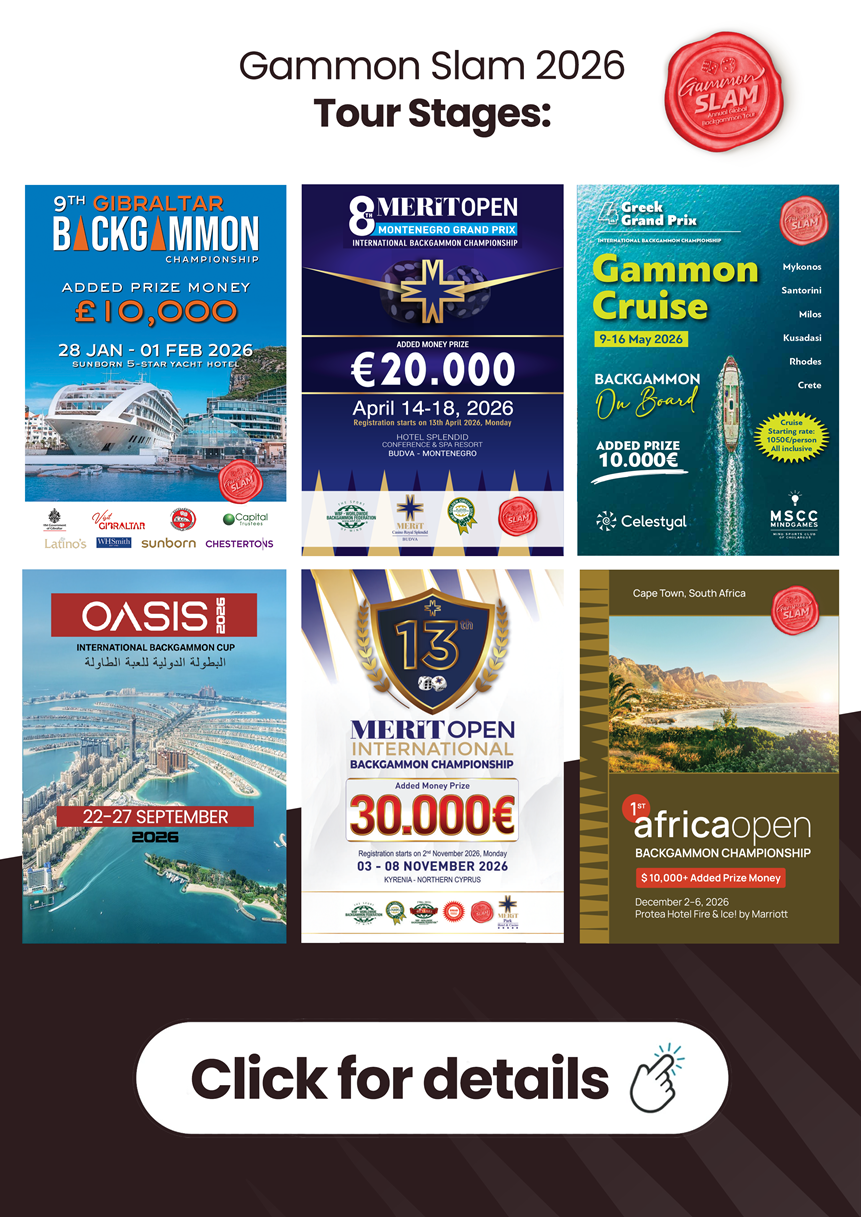 Gammon Slam 2026 Tour Stages